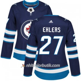 Dame Ishockey Winnipeg Jets Tröja Nikolaj Ehlers 27 Adidas 2017-2018 Marinblå Authentic